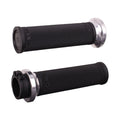 ODI, V-twin lock-on cable Ruffian-HD grips. Black/Silver