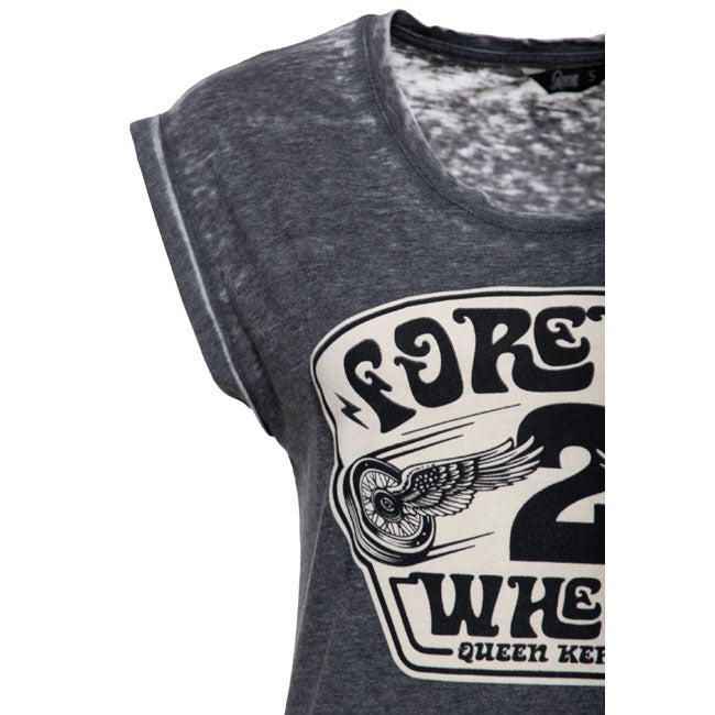 Queen Kerosin Forever 2 wheels t-shirt anthracite