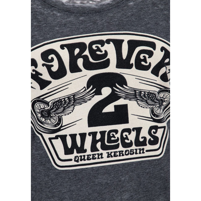 Queen Kerosin Forever 2 wheels t-shirt anthracite