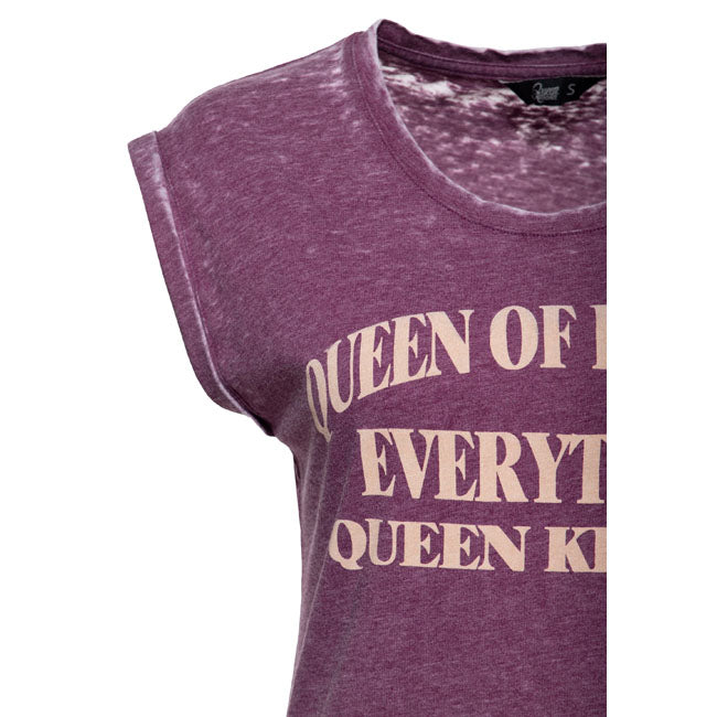 Queen Kerosin Queen of everything t-shirt plum