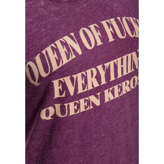 Queen Kerosin Queen of everything t-shirt plum