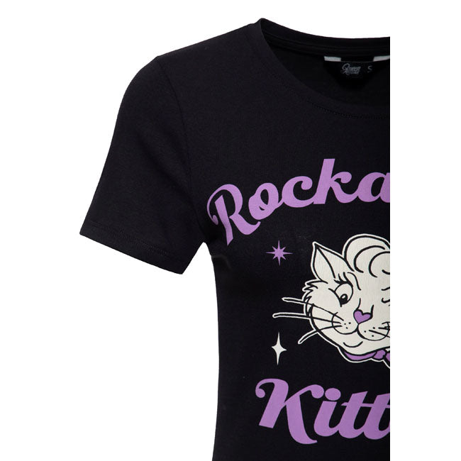 Queen Kerosin Rockabilly Kitten t-shirt black