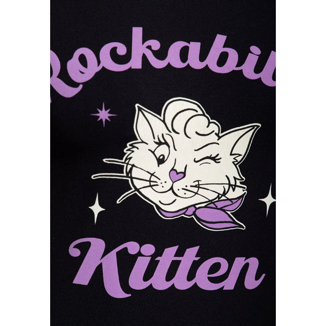 Queen Kerosin Rockabilly Kitten t-shirt black