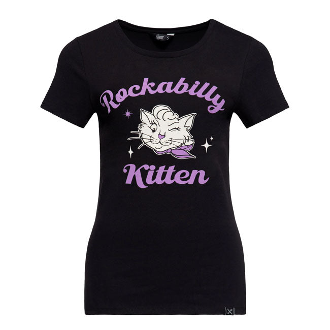 Queen Kerosin Rockabilly Kitten t-shirt black