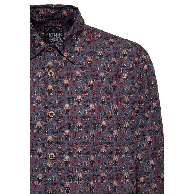 King Kerosin Kustom kulture shirt gray