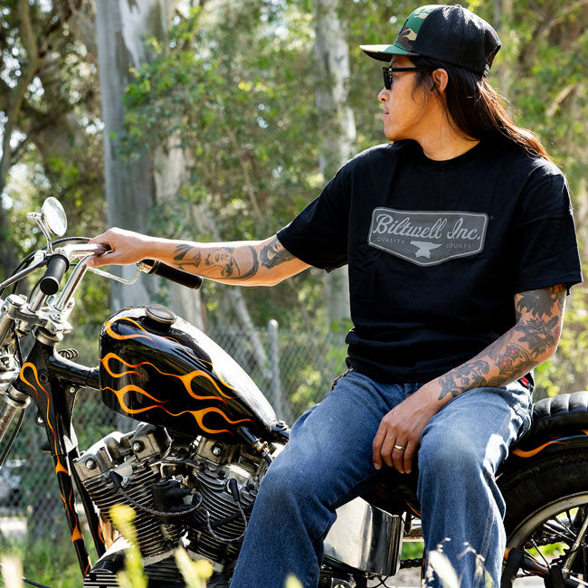Biltwell Grey shield t-shirt black