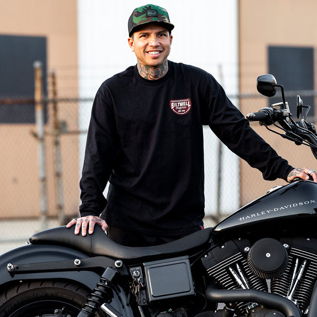 Biltwell Left turn long sleeve t-shirt black