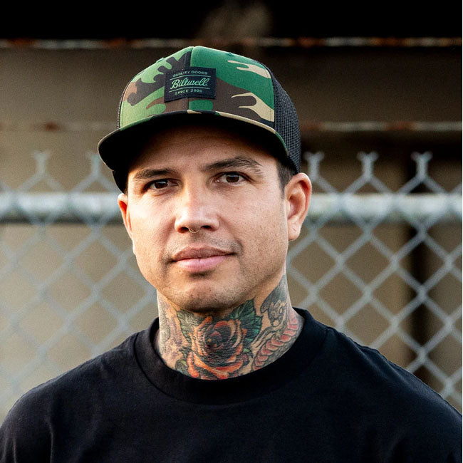 Biltwell Woodland trucker cap camo