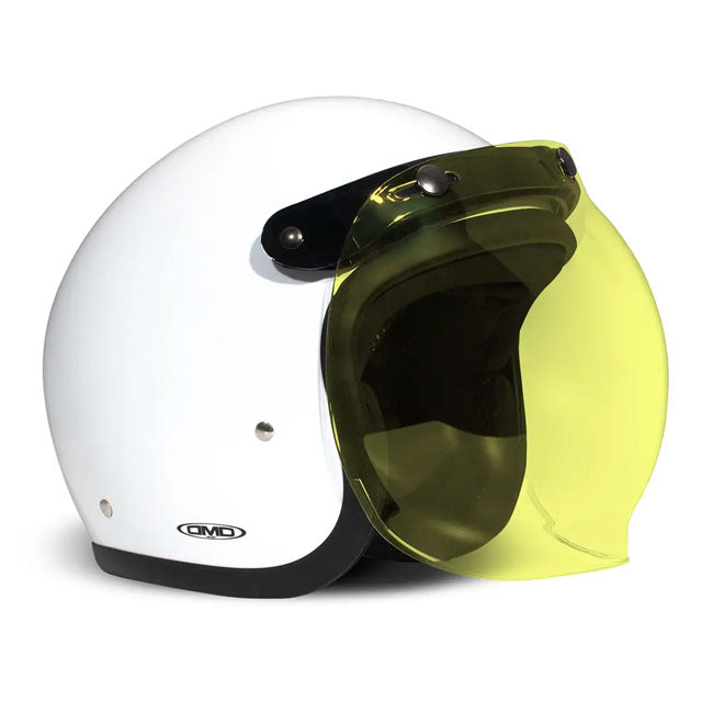 DMD Flip-up bubble visor yellow