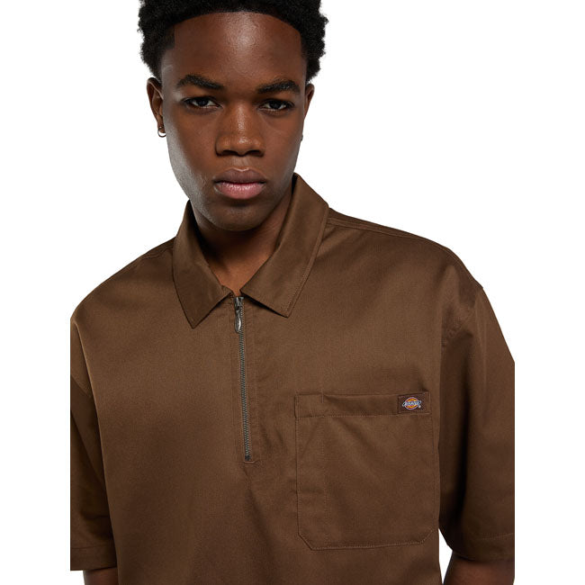 Dickies Cadiz QZ shirt timber brown
