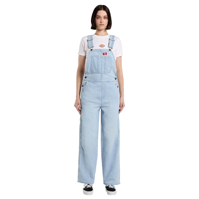 Dickies Loose denim female bib fog blue