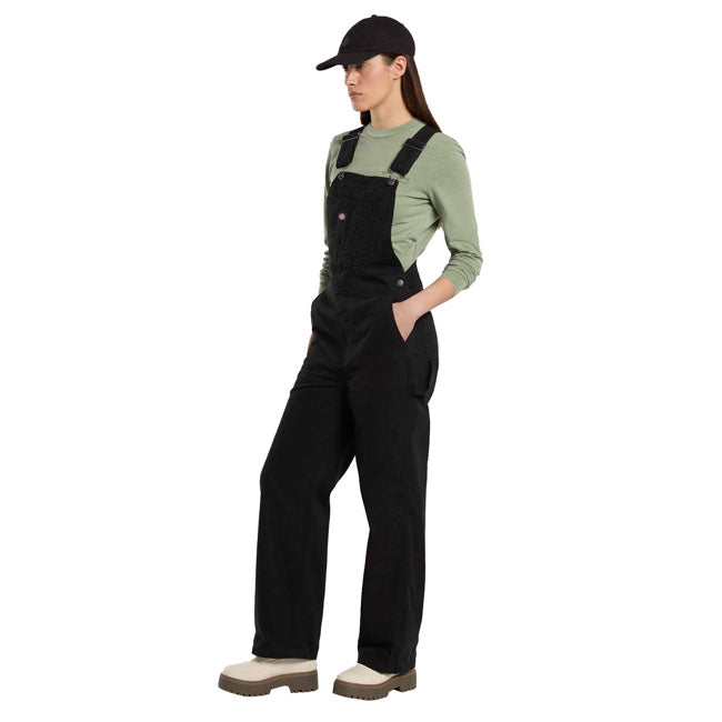 Dickies Loose canvas female bib black