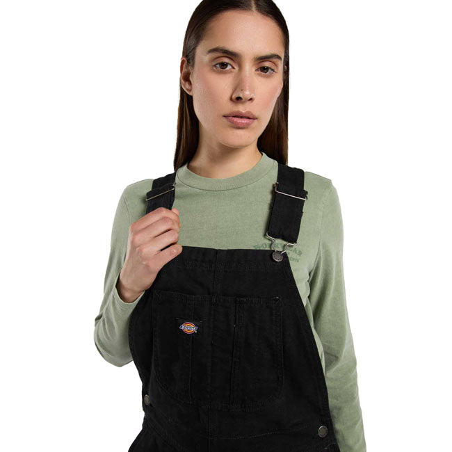 Dickies Loose canvas female bib black