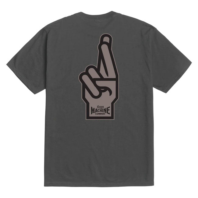 Loser Machine Good luck fingers t-shirt vintage black