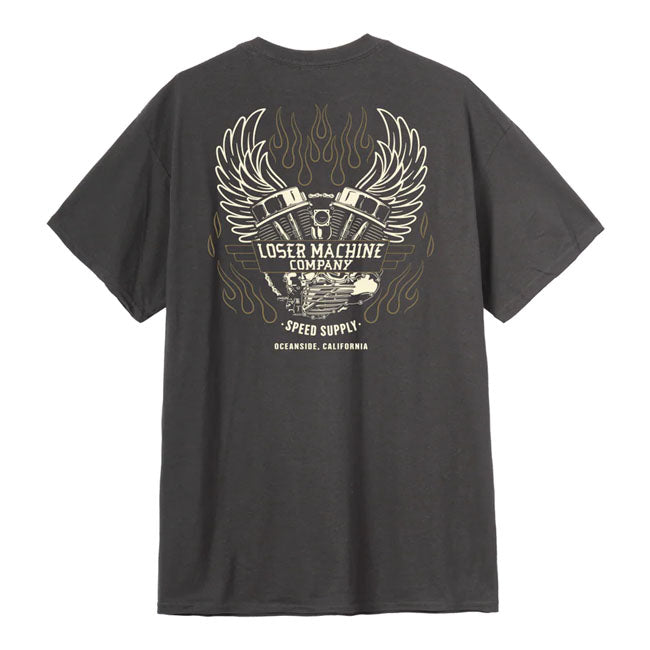 Loser Machine Fly wheel t-shirt charcoal