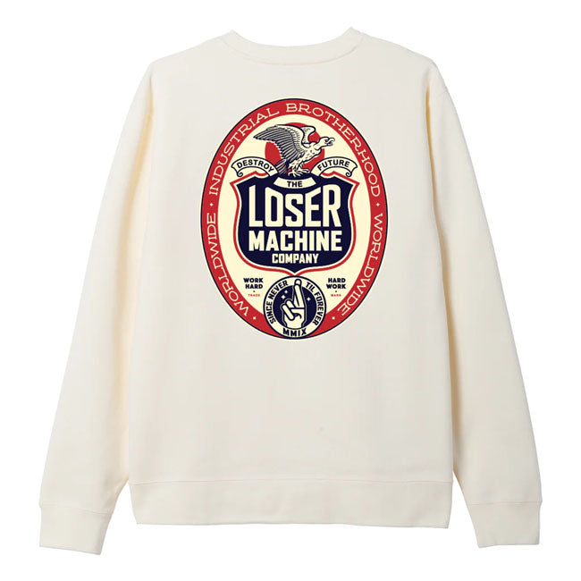 Loser Machine Work hard hoodie bone