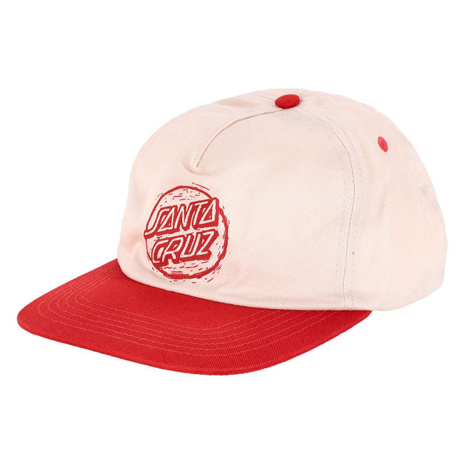 Santa Cruz Stamped Opus snapback cap off whithe/ketchup