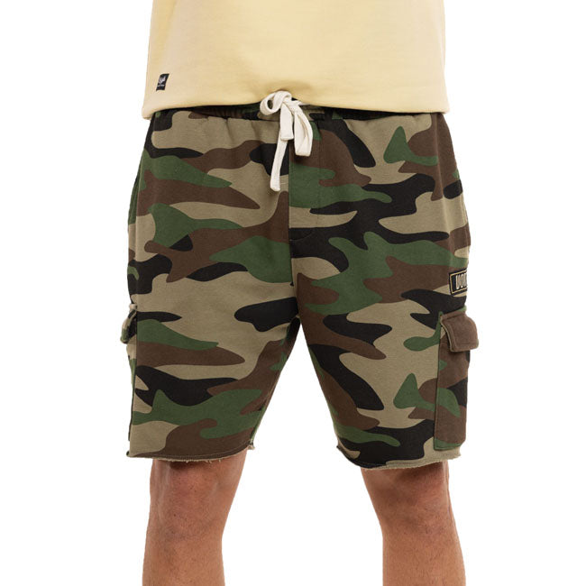 Von Dutch French terry cargo shorts acid wash, camouglage