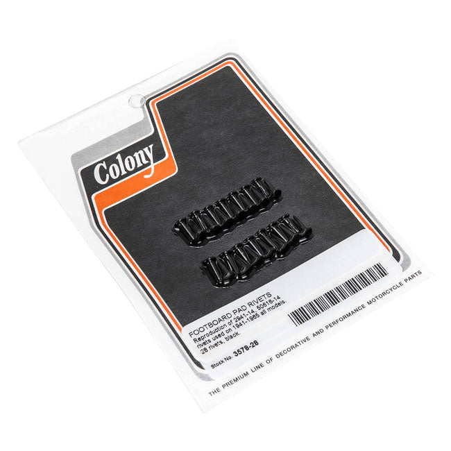Colony, Footboard pad rivets. Black