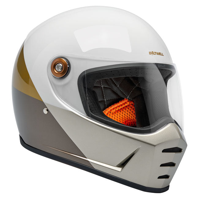 Biltwell Lane Splitter helmet intersection gold/silver/bronz