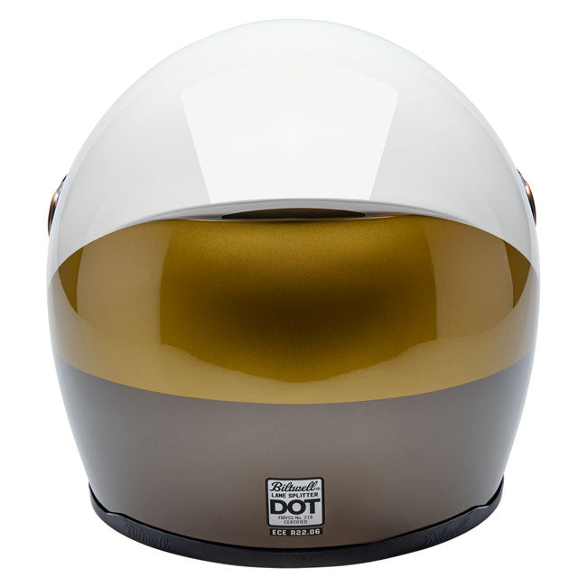 Biltwell Lane Splitter helmet intersection gold/silver/bronz