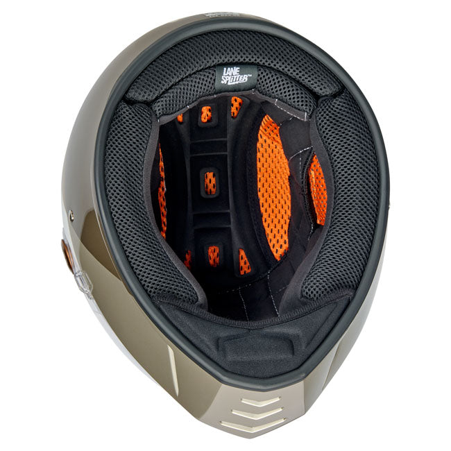 Biltwell Lane Splitter helmet intersection gold/silver/bronz