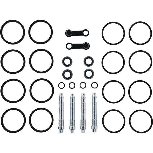 All Balls, caliper rebuild kit. Front DD — Front (dual disc): 00-07 Touring; 00-07 Dyna; 00-07 Softail (excl. Springer models); 00-03 XL Sportster; 02-05 V-Rod (NU)