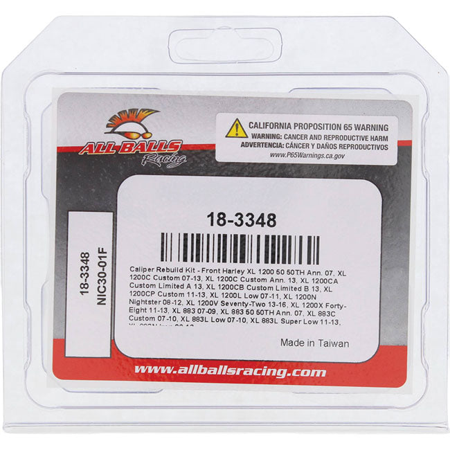 All Balls, caliper rebuild kit. Front — Front: 07-13 XL Sportster (excl. XL883R; XL1200R; XR1200)