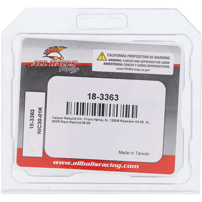 All Balls, caliper rebuild kit. Front — Front: 04-09 XL1200 Roadster; 05-06 XL883R (NU)