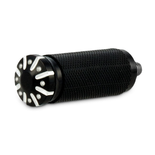 Burly, Hawk Universal toe peg billet. Black Machined