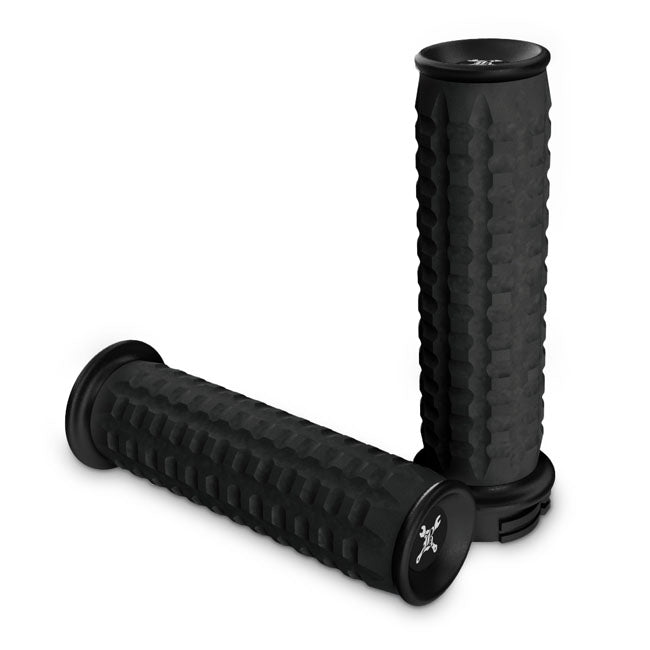 Burly, Reaper billet grip set. Black CC