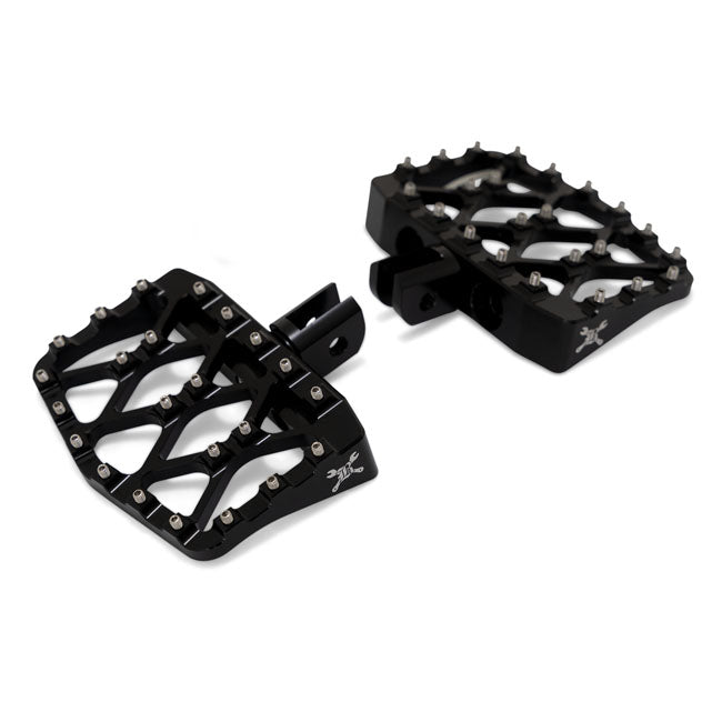 Burly, MX-Evolution mini rider floorboards. Black