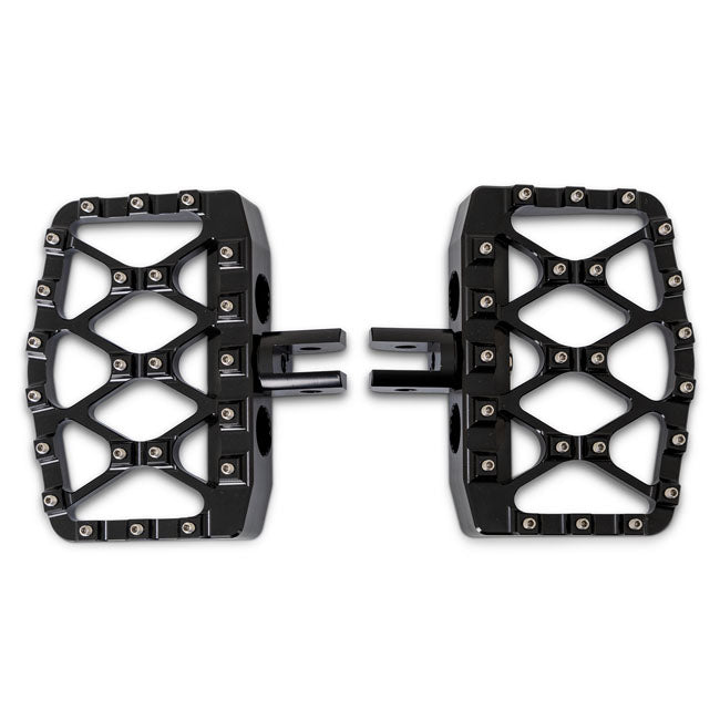 Burly, MX-Evolution mini rider floorboards. Black