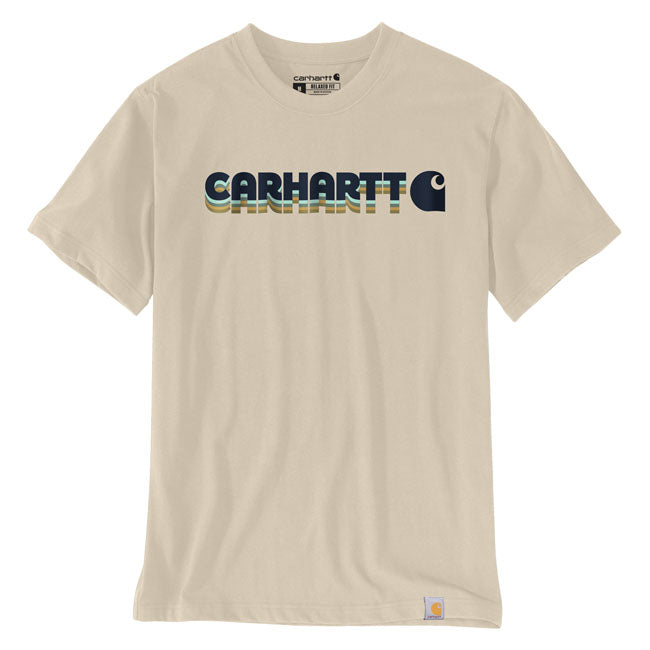 Carhartt Irvine Layered logo t-shirt oat milk