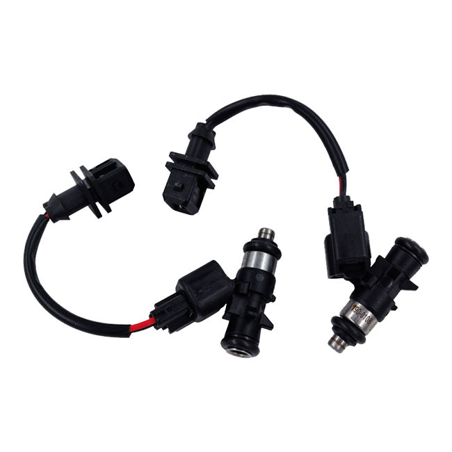 S&S, fuel injector set. 6.24 g/s. 2-pk — 01-05 cable throttle models; 08-17 electronic throttle models; 07-18 XL (NU)