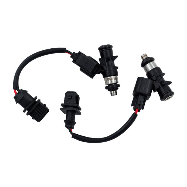 S&S, fuel injector set. 7.79 g/s. 2-pk — 01-05 cable throttle models; 08-17 electronic throttle models; 07-18 XL (NU)