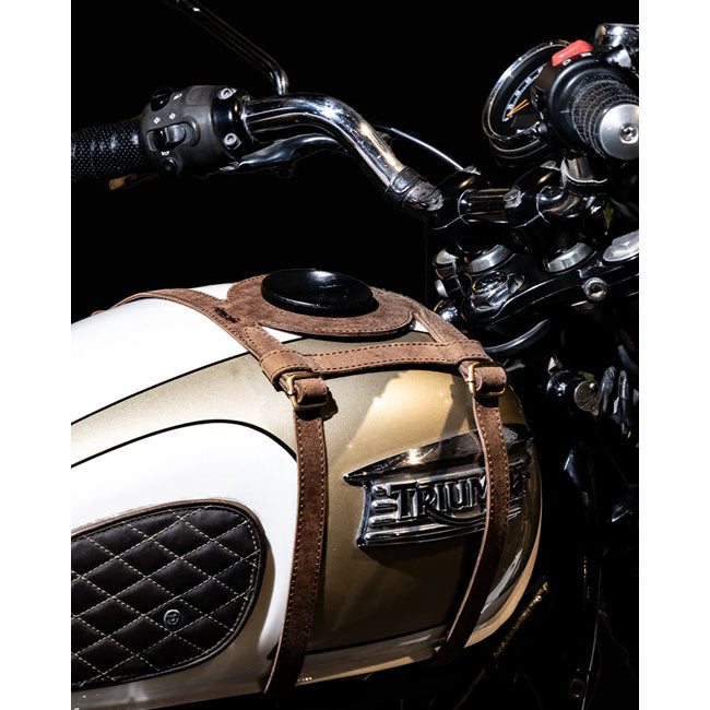 Trip Machine Tank Strap Right Side Fuel Inlet tobacco