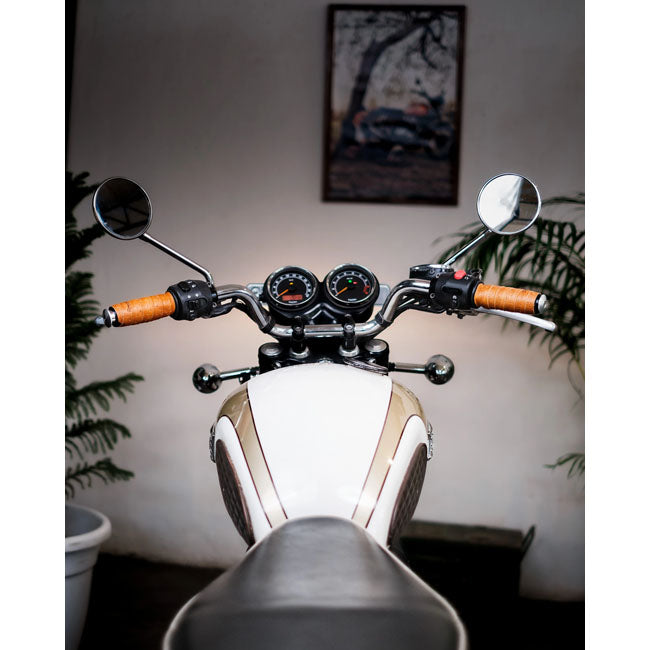 Trip Machine, handlebar grip wraps. Vintage Tan perforated