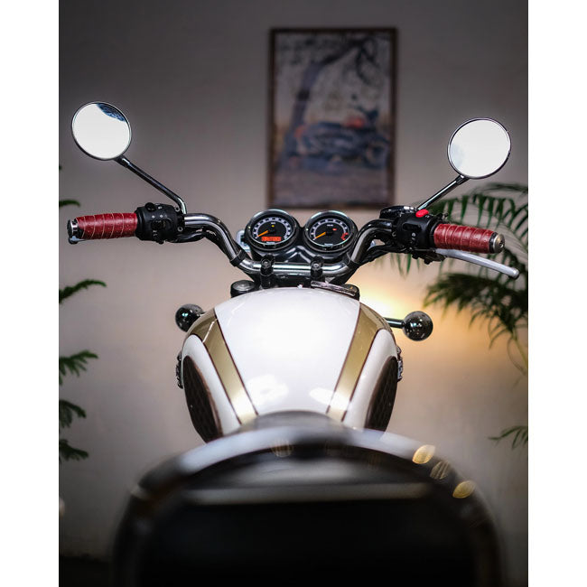 Trip Machine, handlebar grip wraps. Cherry Red perforated
