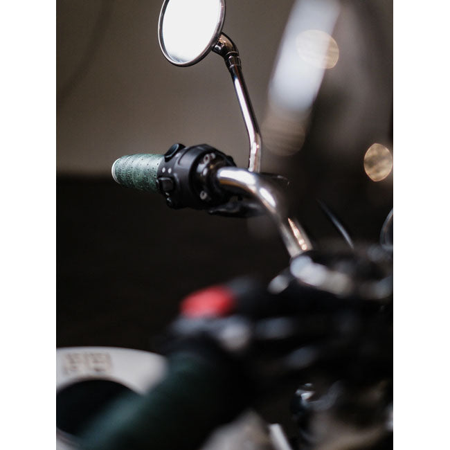 Trip Machine, handlebar grip wraps. Forest Green perforated