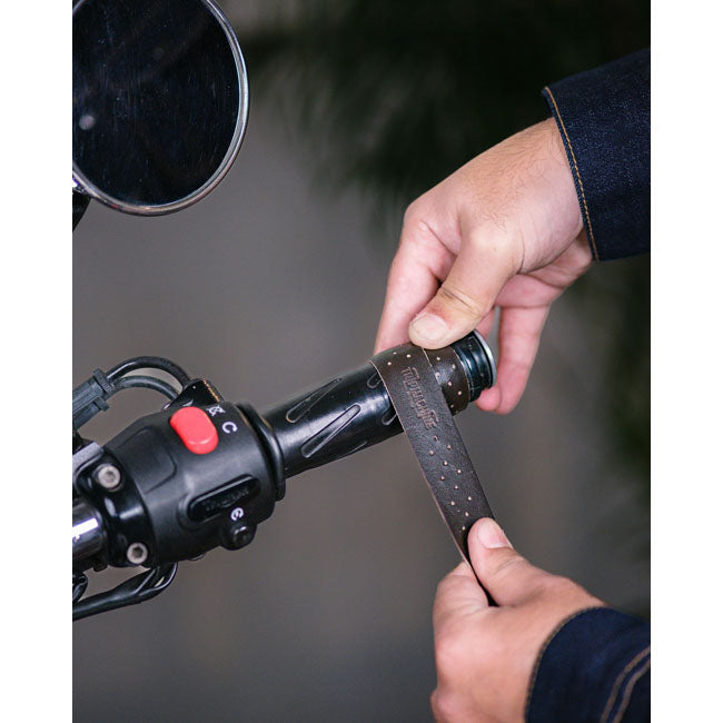 Trip Machine, handlebar grip wraps. Dark Brown Caffeine perf