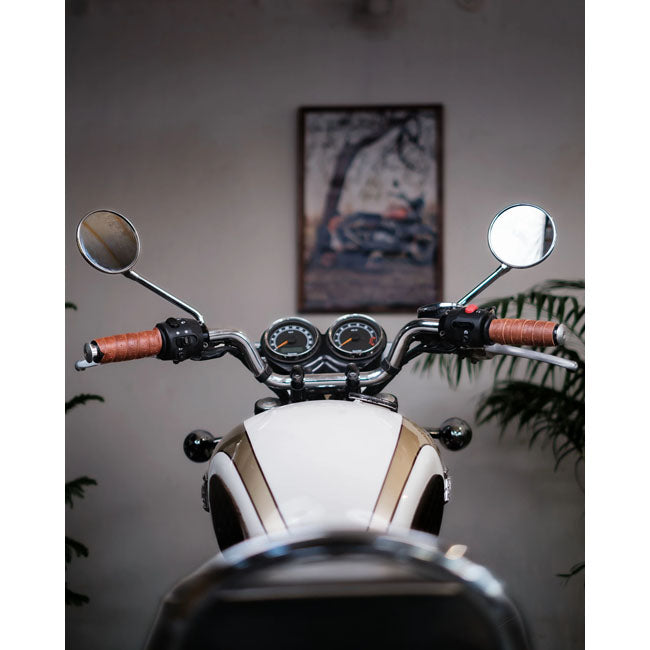 Trip Machine, handlebar grip wraps. Dark Tan Cognac perforat