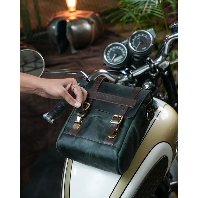 Trip Machine, tank and tail bag. 4.4 liter. Forest Green