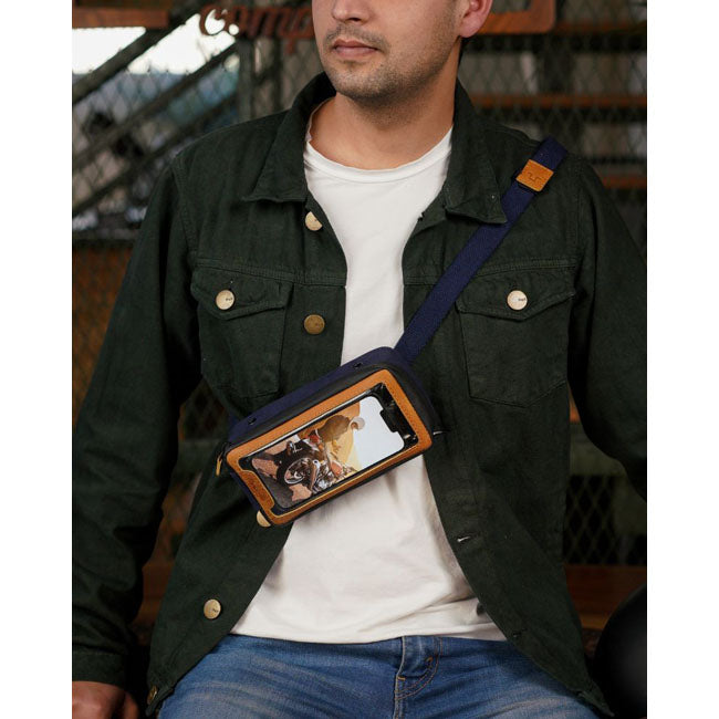 Trip Machine Navigator Case blue & tan
