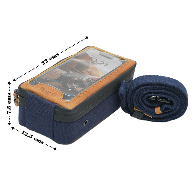 Trip Machine Navigator Case blue & tan