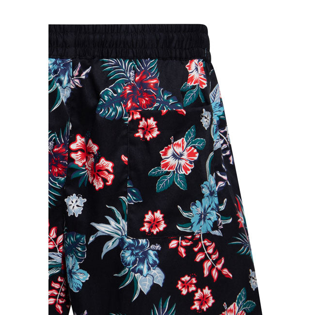 King Kerosin Hibiscus short black
