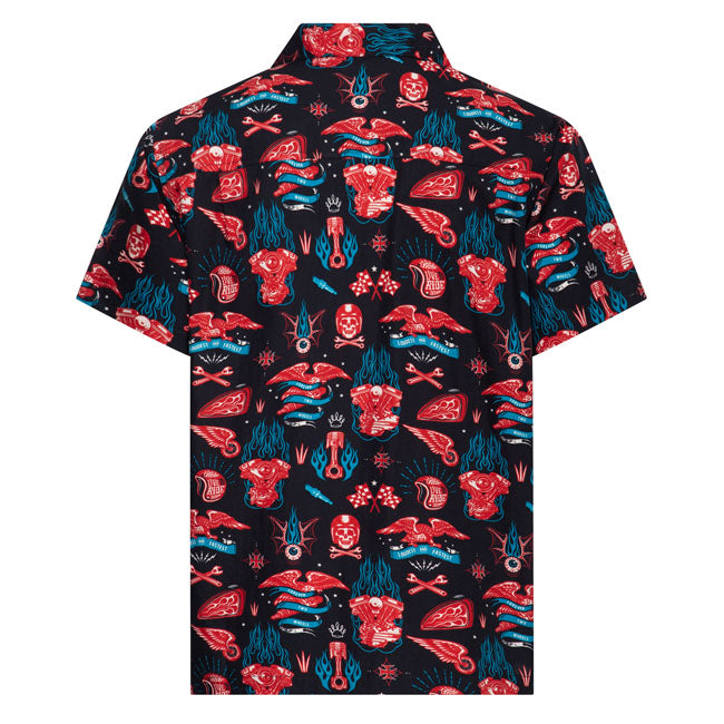 King Kerosin Kustom Kulture Hawaii shirt black