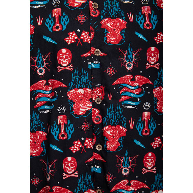 King Kerosin Kustom Kulture Hawaii shirt black