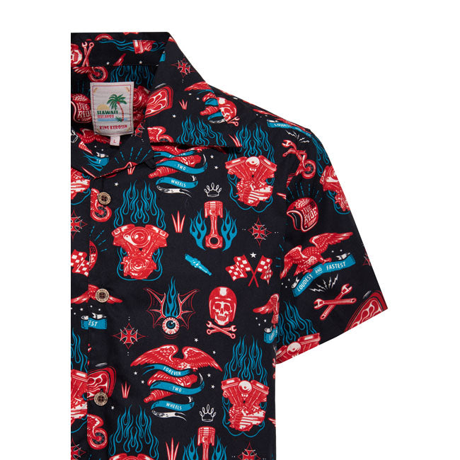 King Kerosin Kustom Kulture Hawaii shirt black