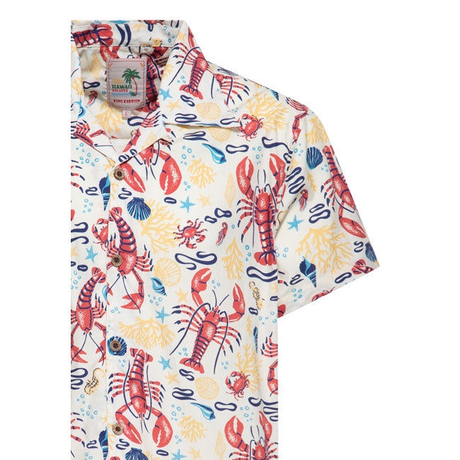 King Kerosin Deep Sea Hawaii shirt off white
